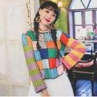 Plaid Sweater Red & Green & Blue - One Size