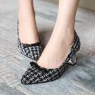 Pointed Plaid Pumps