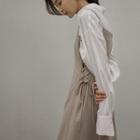 Spaghetti-strap Lace-up Long Dress