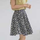 Floral Chiffon Mini Flare Skirt