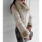 Two-way Faux-shearling Cropped Jacket