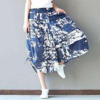 Printed Midi Skort