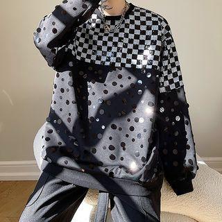 Glitter Panel Sweatshirt