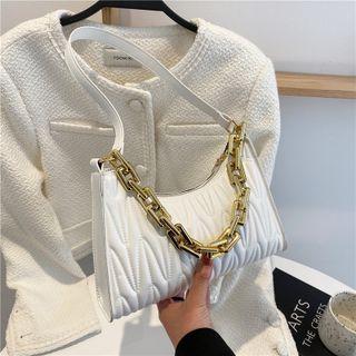 Chain Detail Quilted Hobo Bag