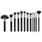 Set Of 12: Makeup Brush With Wooden Handle