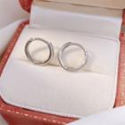 Stainless Steel Hoop Earring 1 Pair - Silver - One Size