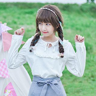 Frill Trim Long Sleeve Shirt
