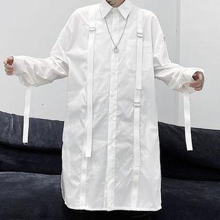 Plain Maxi Long-sleeve Shirt