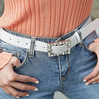 Embellished Pleather Belt