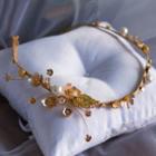 Wedding Faux Pearl Alloy Flower Headpiece Gold - One Size