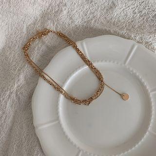 Layered Alloy Choker Gold - One Size