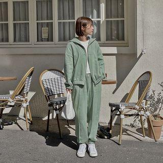 Set: Reversible-zip Jacket + Jogger Pants