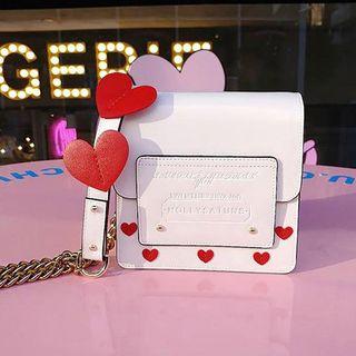 Heart Patched Crossbody Bag