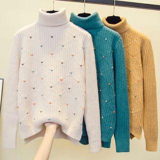 Turtleneck Bobble Sweater