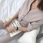 Plain 3/4 Sleeve Jumpsuit