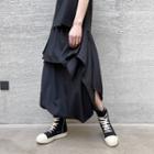 Tiered Baggy Harem Pants Black - One Size
