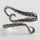 925 Sterling Silver Octopus Open Ring Retro Ring - Octopus - One Size