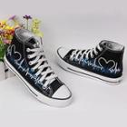 Painted Heartbeat Canvas Sneakers
