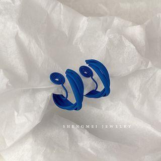 Plain Ear Cuff 1 Pair - Blue - One Size