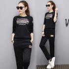 Set: Sequined Sweatshirt + Sweatpants