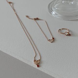 Alloy Heart Pendant Necklace / Ring / Bracelet