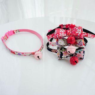 Floral Print Fabric Bell Choker