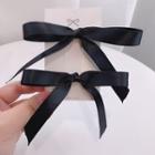 Fabric Bow Hair Clip 1 Pair - As Shown In Figure - One Size