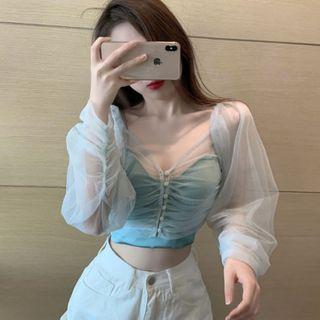 Camisole Top / V-neck Sheer Top