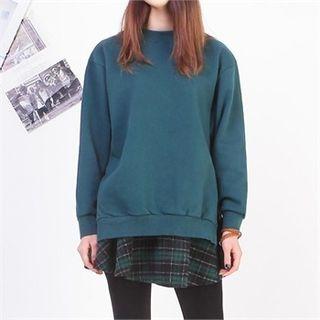 Fleece-lined Round-neck T-shirt