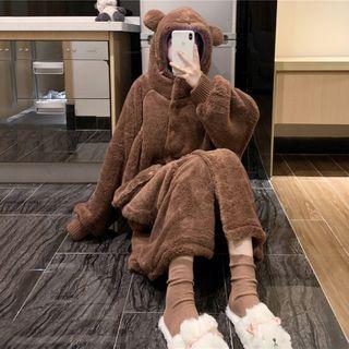 Daily Medium Long Sleep Dress As Shown In Figure - One Size