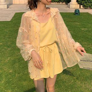 Plain Camisole Top / Shorts / Light Jacket