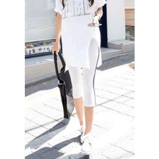 Band-waist Contrast Leggings