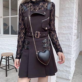 Strappy Top / Pleated Skirt