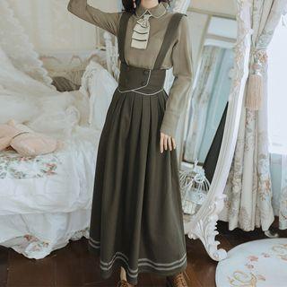 Set: Blouse + Midi Jumper Skirt