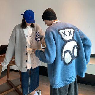Couple Matching Bear Print Cardigan