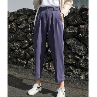 Pleated Crop Dress Pants