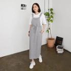 Pocket-front Drawstring-waist Jumper Dress