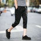 Striped Cropped Jogger Pants