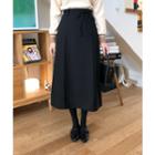 Tie-waist Long Skirt