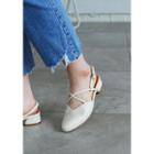 Cross-strap Slingback Flat-heel Sandals