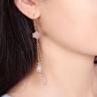 Rose Quartz Dangle Earring