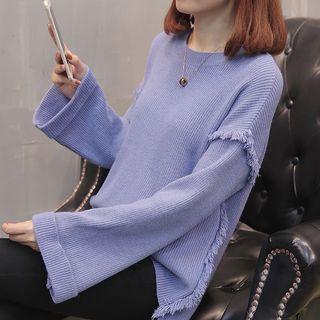 Fringe Wide-sleeve Sweater