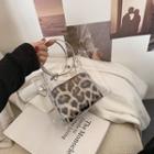 Set: Pvc Crossbody Bag + Leopard Print Pouch