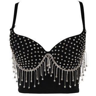 Rhinestone Fringe Camisole Top