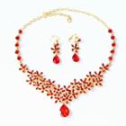 Set: Gemstone Necklace + Earrings
