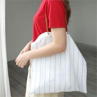 Striped Linen Shopper Bag