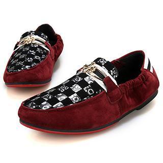 Printed Panel Loafers