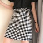 Frilled Check A-line Skirt