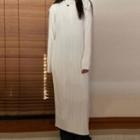 Long Sleeve Pleated Midi Dress