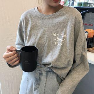Shark Print Long Sleeve T-shirt